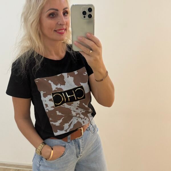 Premium Klasės Juoda Maikutė CHIC
