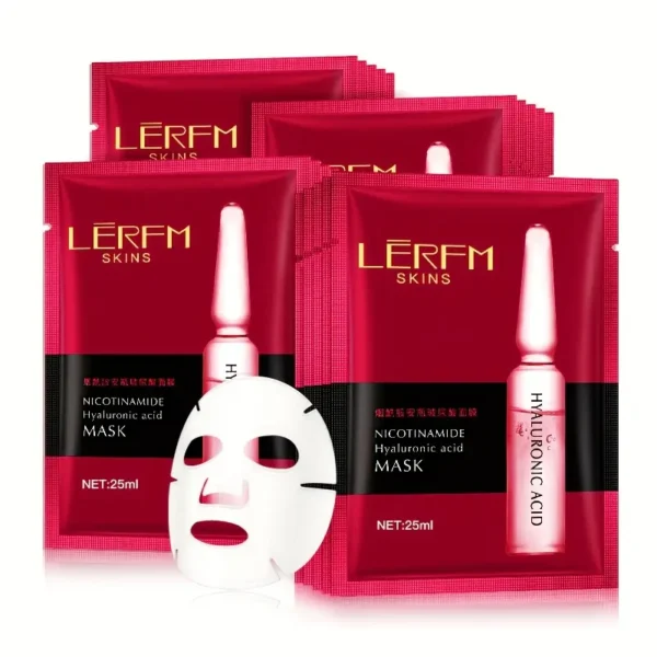 Lerfm Skins - drėkinamoji veido kaukė su niacinamidu ir hialurono rūgštimi