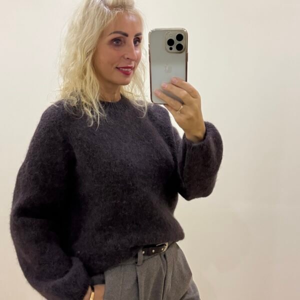 Naujiena! Šokoladinis Storas Megztukas Su Vilna