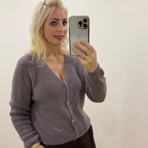 Kakavinis Baby Alpaka Megztukas Užsagstomas