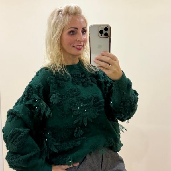 Smaragdinis Kalėdinis Megztukas