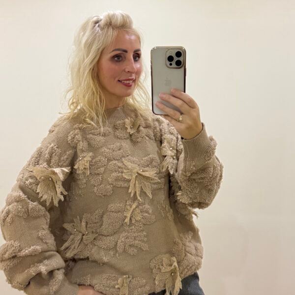 Rudas Kalėdinis Megztukas