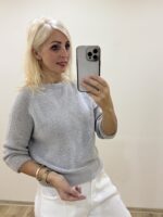 Pilkas Alpakinis Megztukas Su Mohera