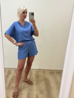 Džinso Spalvos Komplektukas Su Šortais