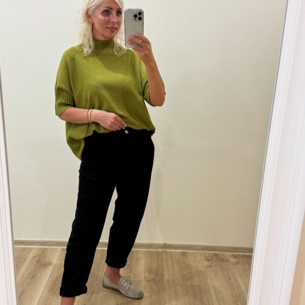 BESTSELERIS Prabangus oversize megztukas Pistacinis — 1 nuotrauka