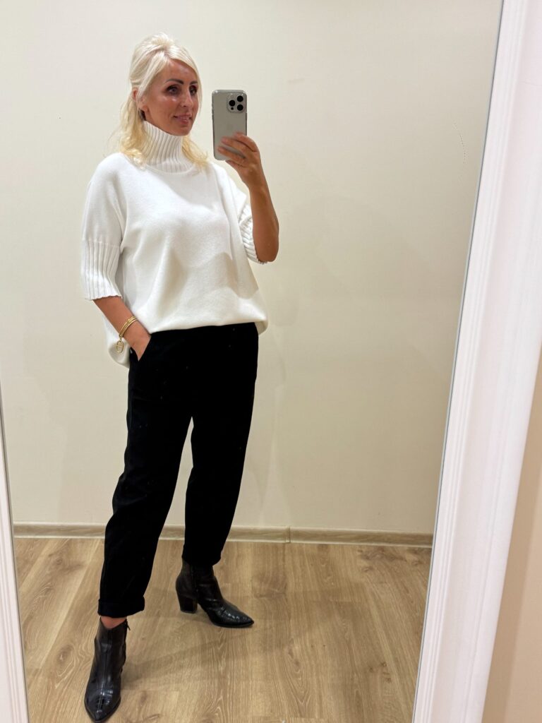 BESTSELERIS Prabangus oversize megztukas Baltas — 1 nuotrauka
